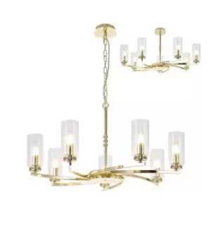 Image of Pendant, Semi Ceiling, 7 x E14, Polished Gold