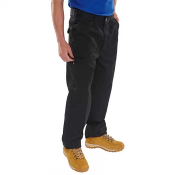 Image of Click Heavyweight Drivers Trousers Flap Pockets Black 36 Ref PCT9BL36