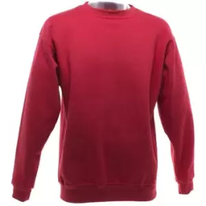 Image of UCC 50/50 Mens Heavyweight Plain Set-In Sweatshirt Top (2XL) (Red)