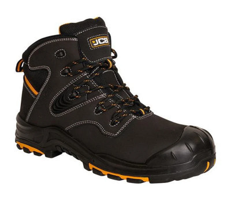 Image of JCB Backhoe Black Boot S3 Hro Src Size 13