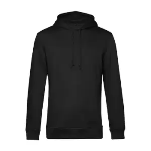 Image of B&C Mens Organic Hooded Sweater (3XL) (Black Pure)