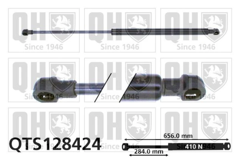 Image of QUINTON HAZELL Tailgate strut QUINTON HAZELL QTS128424