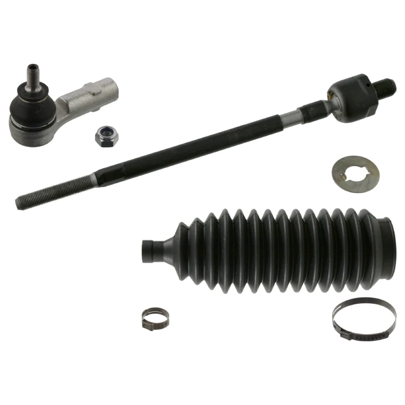 Image of FEBI BILSTEIN 40500 Tie Rod Front Axle Right, with bellow Rod Assembly (284)