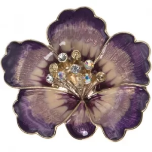 image of Ladies Anne Klein Gold Plated Flower Brooch