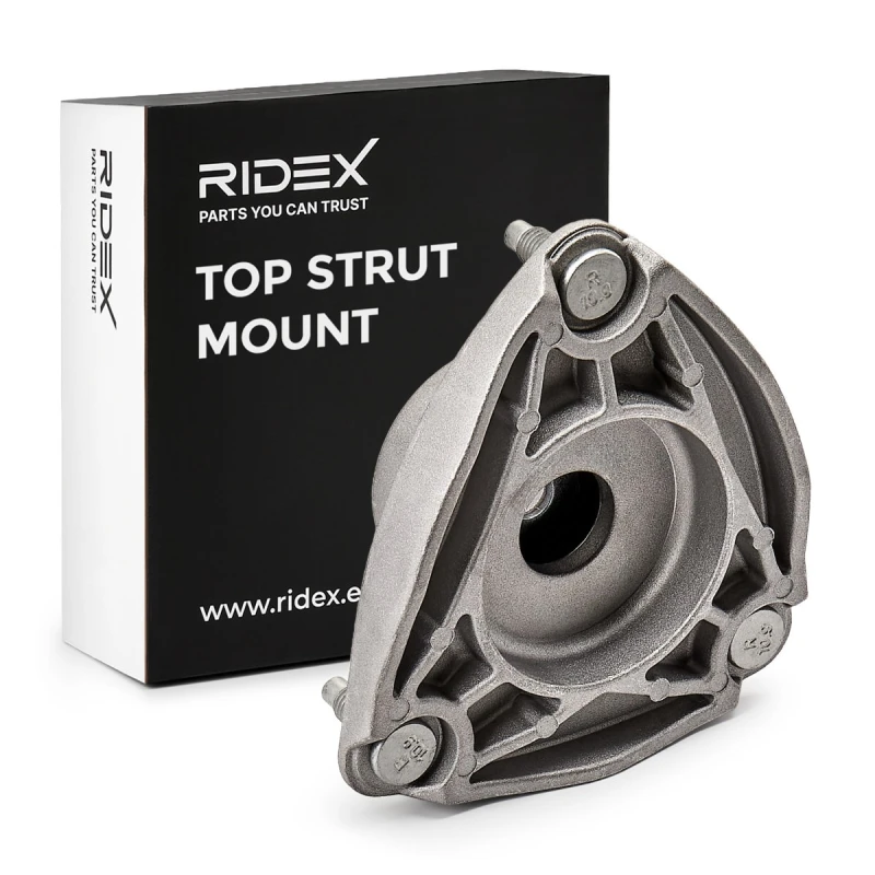Image of RIDEX 1180S1790 Top strut mount Rear Axle Left, Rolling Bearing is not required Suspension Strut Support Bearing (1180)