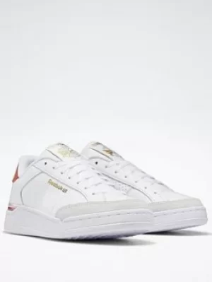 Image of Reebok Ad Court Shoes, White/Brown, Size 3.5, Women