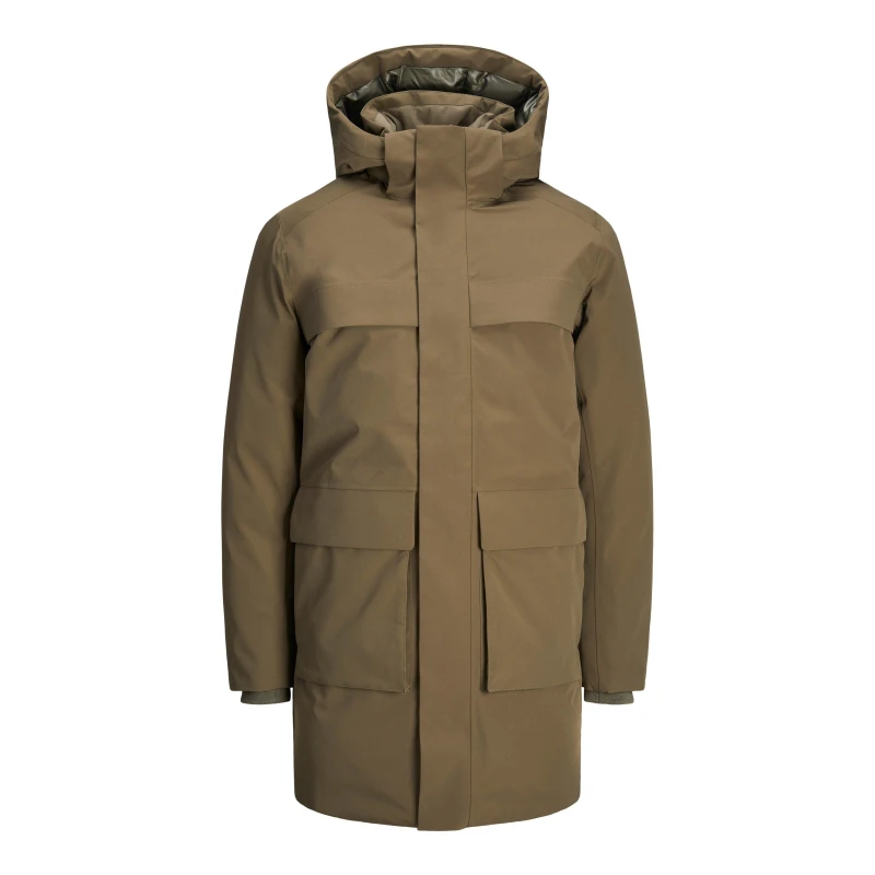 Image of Jack and Jones Mens Blawave Insulated Winter Parka Sea Turtle male XS