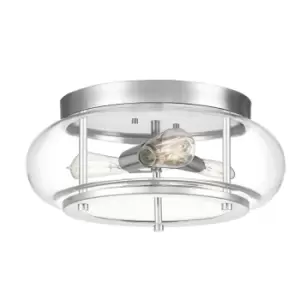 Quoizel Trilogy Cylindrical Ceiling Light Polished Chrome, IP44