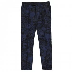 image of Label Lab Lingard Floral Suit Trouser - Blue