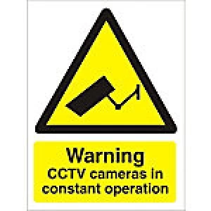 image of Warning Sign CCTV Vinyl 40 x 30 cm