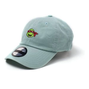 image of Teenage Mutant Ninja Turtles (Tmnt) - Embroidered Raphael Face Unisex Fitting Strap Cap - Green