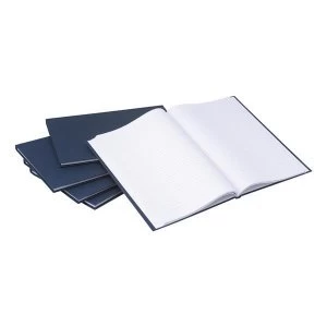 image of 5 Star Value A4 Casebound Notebook 70gm2 Ruled 192 Pages Blue Pack of 5