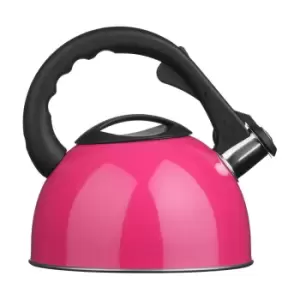 image of Premier Housewares 2.5L Stainless Steel Whistling Kettle - Hot Pink