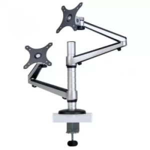 Image of Tripp Lite Full Motion Dual Display Desk Mount Arm with Clamp for 13 27" LCD Flat Screens or Monitors Swivel Tilt DDR1327DCS