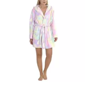 image of Brave Soul Ladies/Womens Sleep Hooded Dressing Gown (M) (Pink)