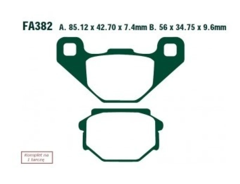Image of EBC Brakes FA382 Brake pad set Brake Pad Set,disc brake (402)
