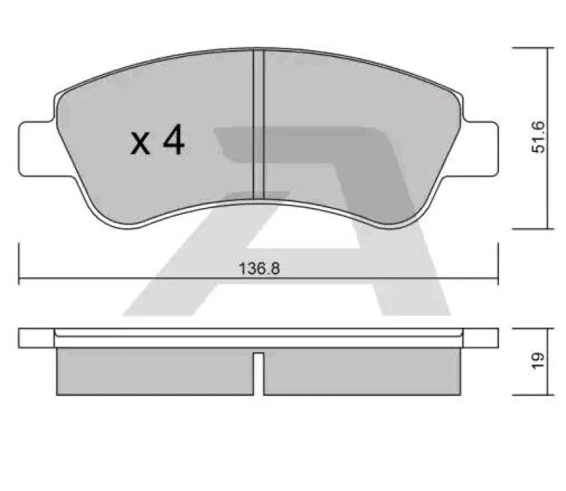 Image of AISIN Brake pad set AISIN BPPE-1005