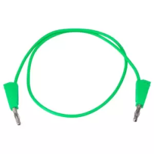 Image of R-TECH 524594 Test Lead 50cm 4mm Stackable Plugs Green