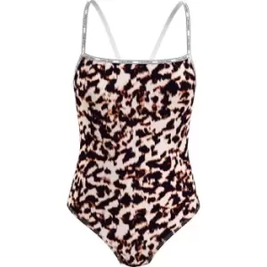 Image of Calvin Klein Square Neck One Piece-Print - Multi