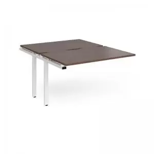 Image of Adapt add on units back to back 1200mm x 1600mm - white frame, walnut