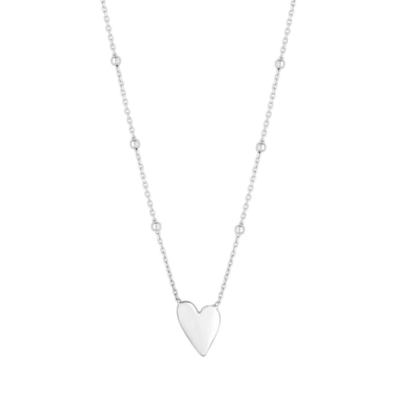 Image of Simply Silver Recycled Sterling Silver 925 Heart Necklace Necklaces One Size Silver 87937811000