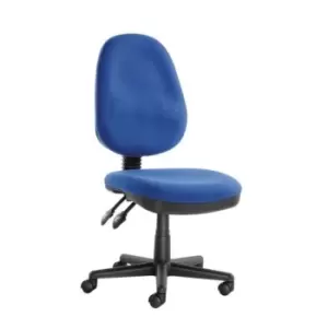 Image of Twin Lever Blue Operator Chair No Arms