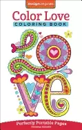 image of color love coloring book perfectly portable pages hearts flowers and animal