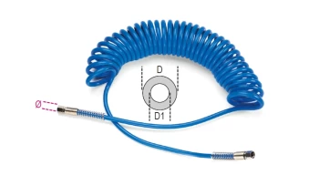 Image of Beta Tools 1915B 9m Polyurethane Recoil Hose ID: 6.5mm Gas: 1/4" 019150011