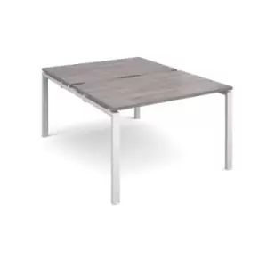 Image of Adapt starter units back to back 1200mm x 1600mm - white frame and grey oak top