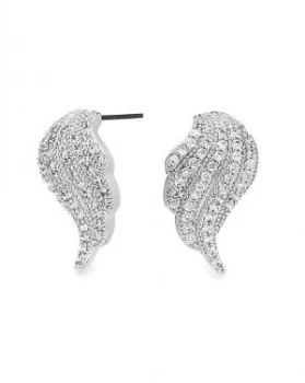 image of Jon Richard Pave Angel Wing Stud Earring