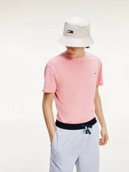 Image of Tommy Jeans Sunfaded Wash T-Shirt - Pink, Size XS, Men