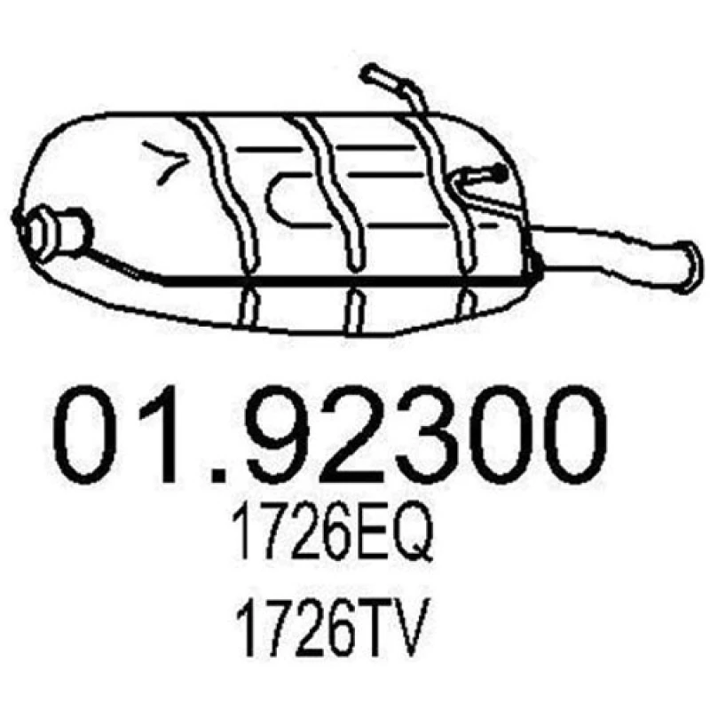 Image of MTS 01.92300 Rear silencer End Silencer (3437)