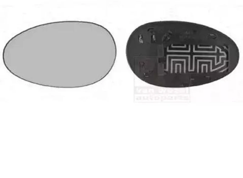 Image of VAN WEZEL 0211837 Wing Mirror Glass * HAGUS * Left Mirror Glass,outside mirror (1914)