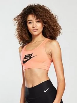 image of Nike Training Medium Support Swoosh Futura Sports Bra Crimson Size L Women