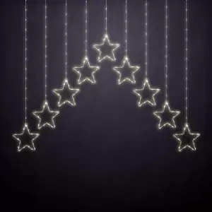 image of Festive 120cm x 120cm Star Curtain Light Warm White