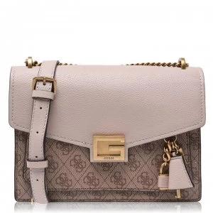 image of Guess Fold Over Cross Body Bag - LATTE LTE