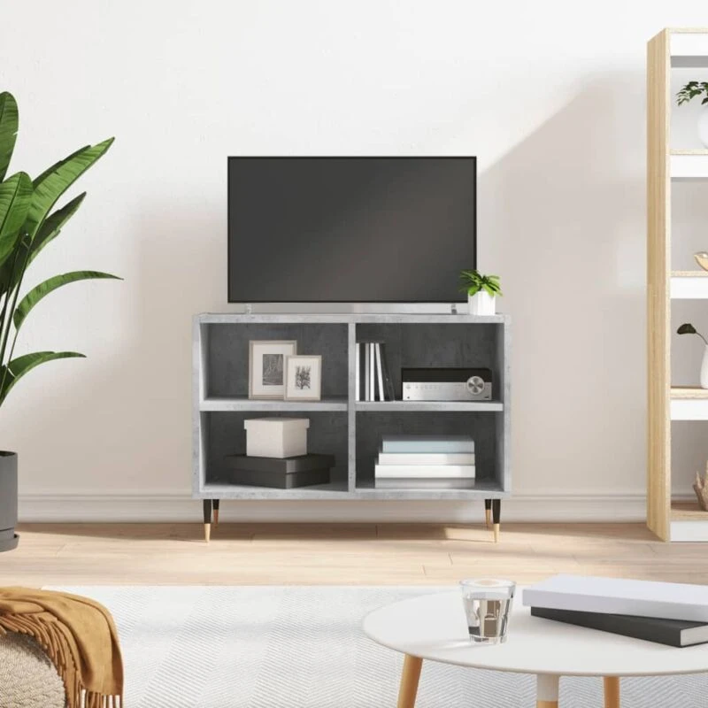 Image of Vidaxl TV Cabinet Concrete Grey 69.5X30X50 Cm Engineered Wood, Grey 826960