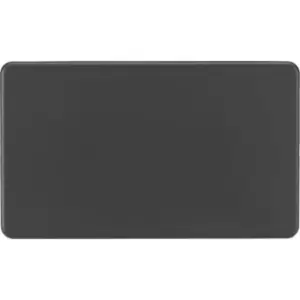 image of MLA Knightsbridge Screwless 2G Blanking Plate Anthracite - SF8360AT