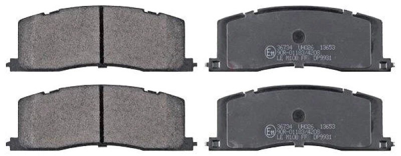 Image of A.B.S. 36734 Brake pad set without integrated wear sensor Brake Pad Set,disc brake (402)