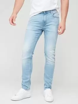 Image of HUGO 734 Extra Slim Fit Jeans - Blue , Aqua, Size 34, Length Regular, Men