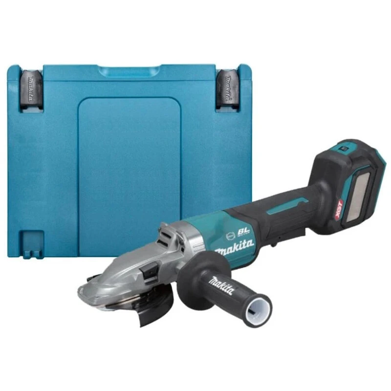 Image of Makita GA056G 40v Max XGT Cordless Brushless Flat Head Paddle Switch Angle Grinder 125mm No Batteries No Charger Case GA056GZ01