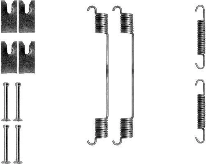 Image of HELLA Brake shoe fitting kit HELLA 8DZ 355 200-651