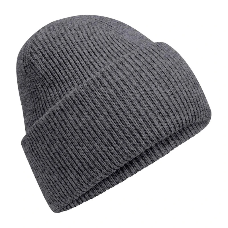 Image of Beechfield Beechfield Men Classic Deep Cuffed Beanie in Dark Grey Dark Grey One Size Male 5063527243393