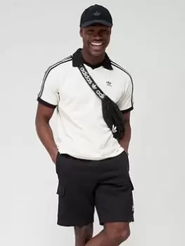 Image of adidas Originals Adicolor Classics Waffle Polo Shirt - White, Size 2XL, Men