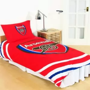 Image of Arsenal FC Reversible Pulse Duvet Set (Double) (Multicoloured)