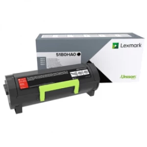 image of Lexmark 51B0HA0 Black Laser Toner Ink Cartridge