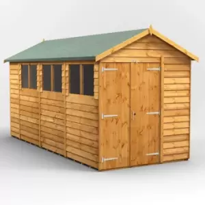 Image of 14X6 Power Overlap Apex Double Door Shed