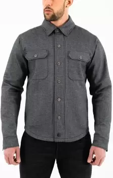 image of Rokker Boston Rider Motorcycle Shirt, grey Size M grey, Size M