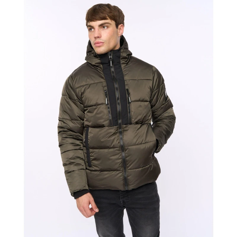 Image of Crosshatch Crosshatch Men Chimmax Jacket in Olive Size: 2X-large Olive XXL Male 5059294707251