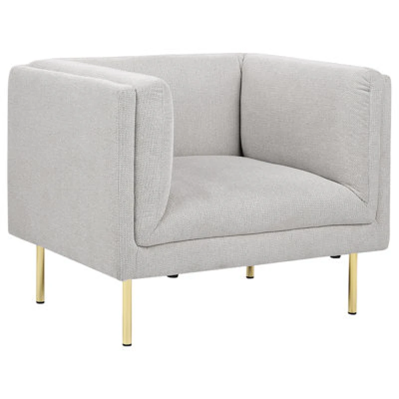 Image of Beliani Modern Fabric Armchair Grey Moen